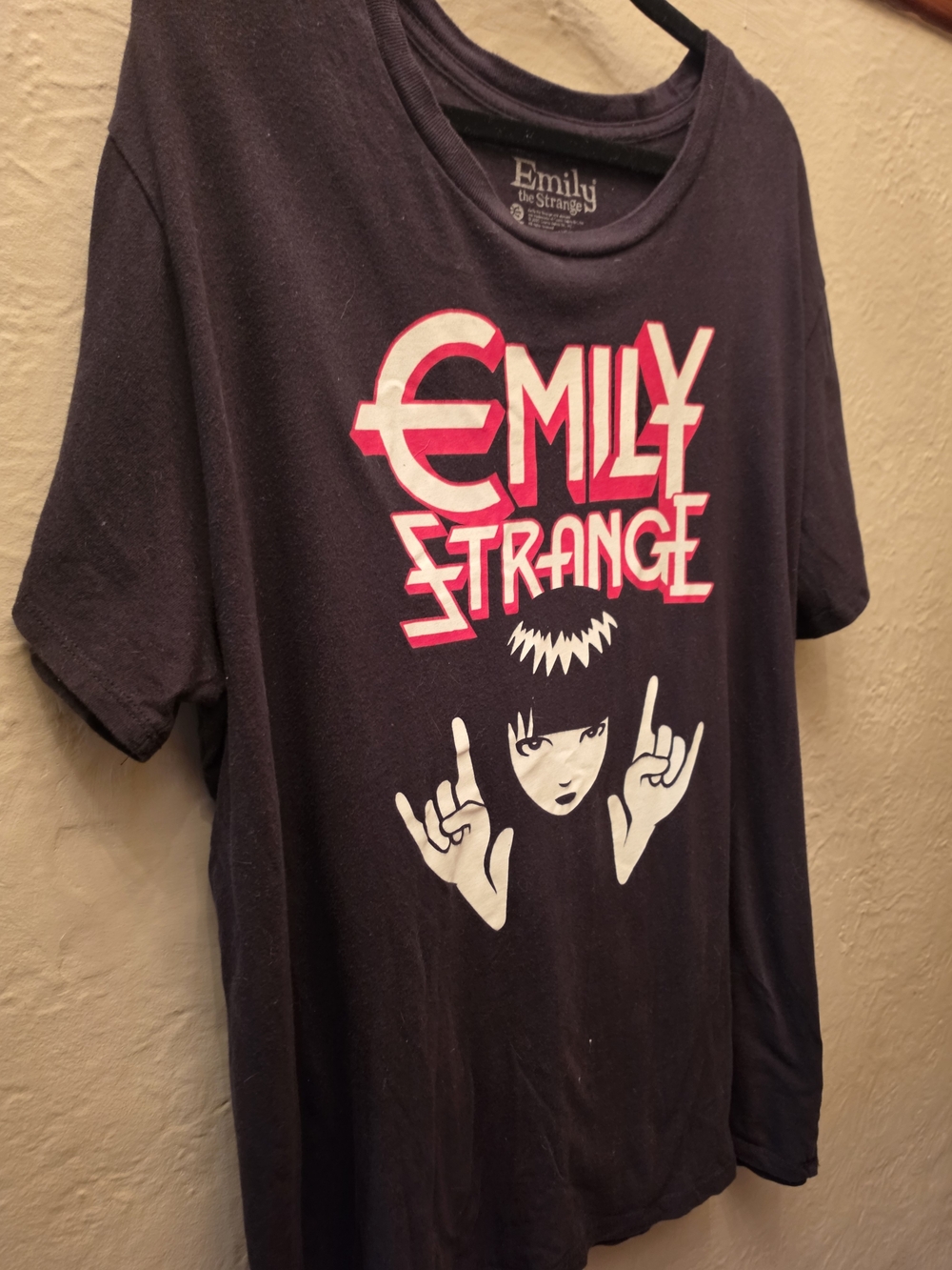 Emily the Strange Graphic Tee Large Black Cotton Alt Goth Emo Punk Shirt - Picture 8 of 10
